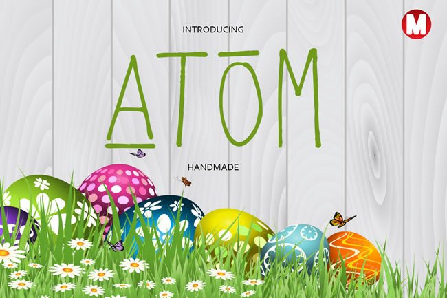 Atom: The Playful Handmade Font for Small Business Branding