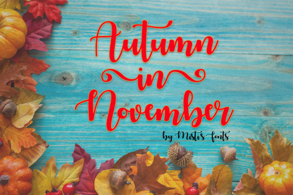 Autumn in November Font for Editorial Design
