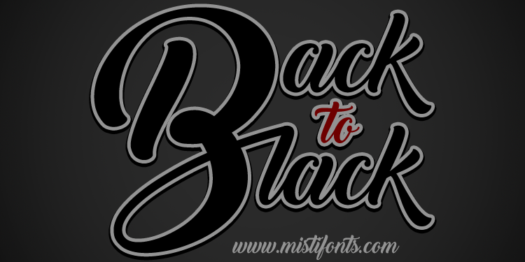Back to Black Typeface for Modern Branding