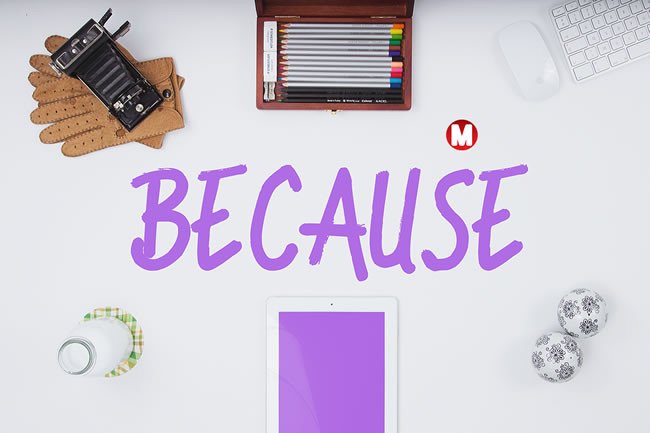 Because: A Bold Display Font for Modern Campaigns