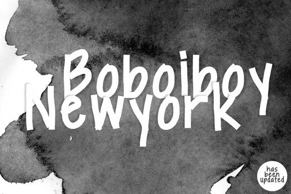 Boboiboy Newyork: A Handwritten Display Font for Bold Campaigns