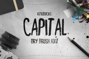 Capital Dry Brush Font for Bold Web Headers