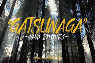 Gatsunaga Hand Brushes: A Textured Typeface for Relaxed Branding