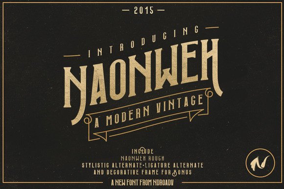 Naonweh Font Review: A Vintage Display Masterpiece