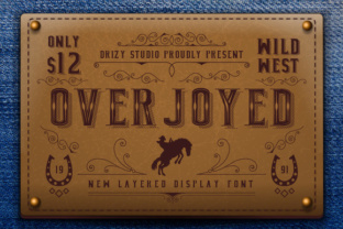 Overjoyed: The Layered Cowboy Font for Makers
