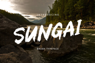 Sungai Brush: A Rugged Handpainted Font for Bold Branding