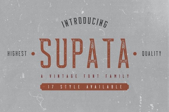 Supata Family Review: A Vintage Display Font for Bold Campaigns
