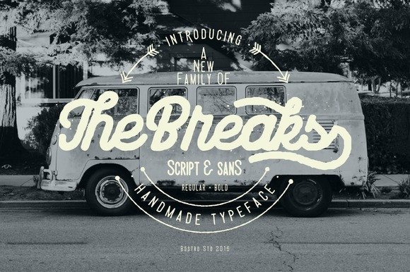 The Breaks: A Retro Painterly Display Font for Makers