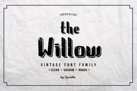The Willow: A Vintage Display Font for Retro Campaigns