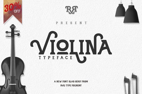 Violina Typeface for Vintage Branding