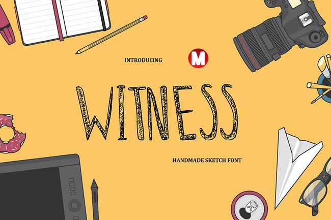 Witness: A Handmade Sketch Font for Editorial Impact