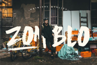 Zomblo: A Hand Painted Display Font for Makers